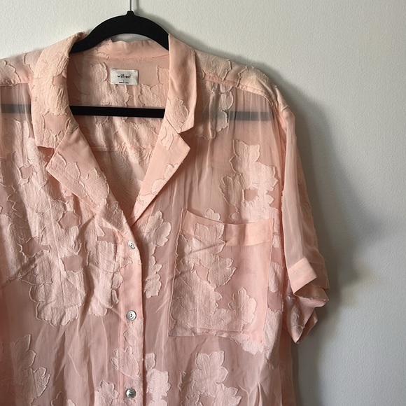 Pink Sheer Wilfred Blouse - Picture 3 of 6